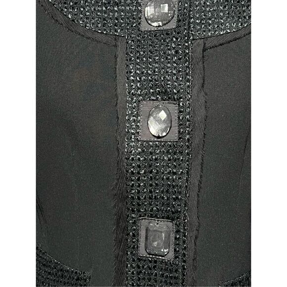 White House Black Market Long Sleeve Nubby Jacket Size 6 Snap Front - Picture 4 of 5